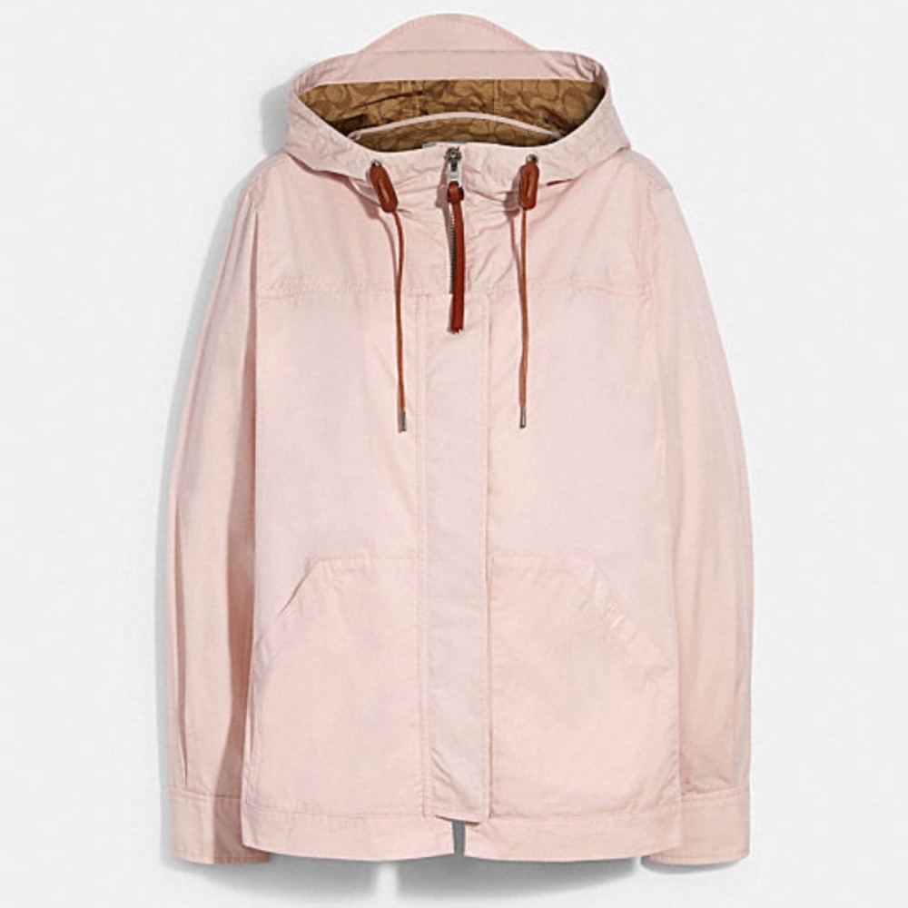 Coach Solid Short Jacket With Signature